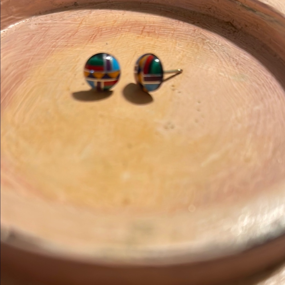 Vintage Colorful Stud Earrings